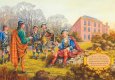 Bonnie Prince Charlie and his men in the grounds of Ashbourne Hall