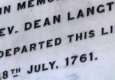 Memorial to Rev. Dean Langton