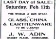 1933 Sale Advert 